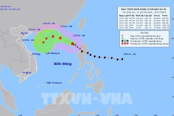 Bão số 8 giật cấp 12 trên khu vực Bắc Biển Đông