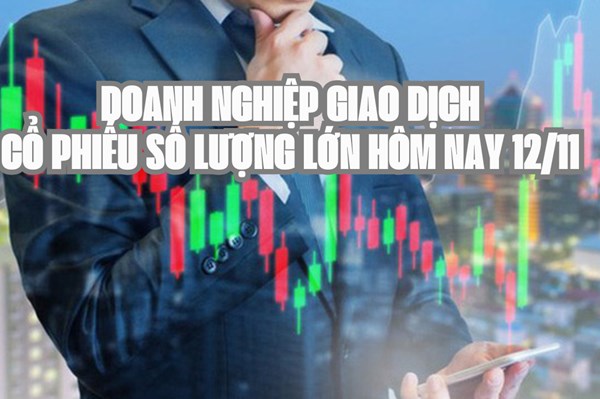 Doanh nghiệp giao dịch cổ phiếu số lượng lớn hôm nay 12/11