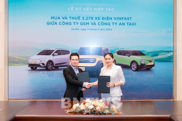 An An’s Garden thuê và mua gần 3.300 ô tô VinFast từ GSM làm taxi điện