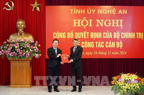 Chuẩn y ông Nguyễn Đức Trung giữ chức Bí thư Tỉnh ủy Nghệ An