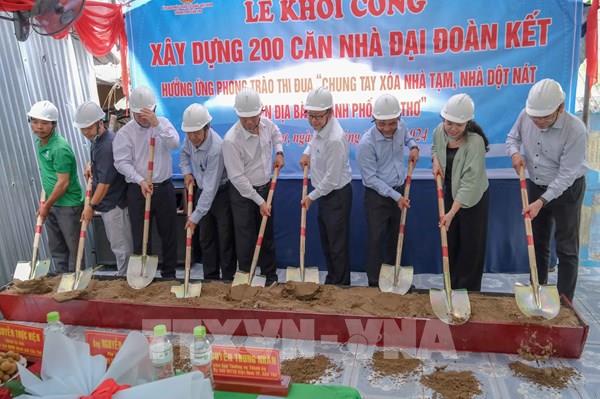Cần Thơ khởi công 200 căn nhà Đại đoàn kết cho hộ nghèo