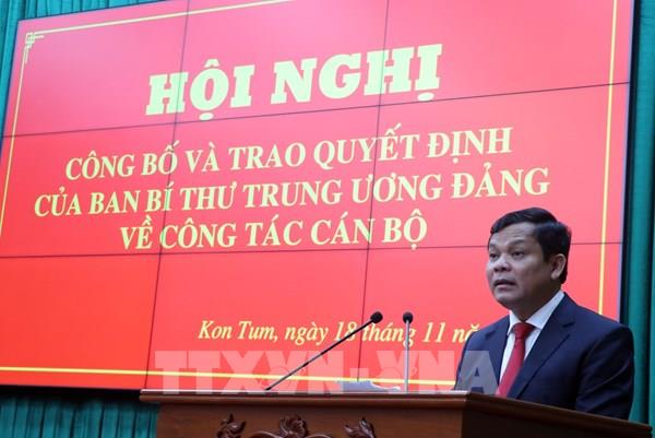 Ông Nguyễn Đức Tuy giữ chức Phó Bí thư Tỉnh ủy Kon Tum