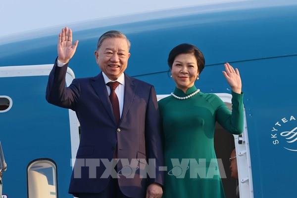 Tổng Bí thư Tô Lâm và Phu nhân lên đường thăm chính thức Malaysia