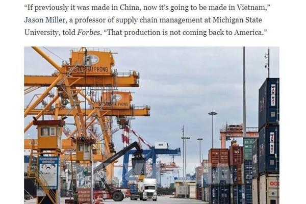 Truyền thông Mỹ nhận định Việt Nam có cơ hội kinh doanh lớn trong thời gian tới