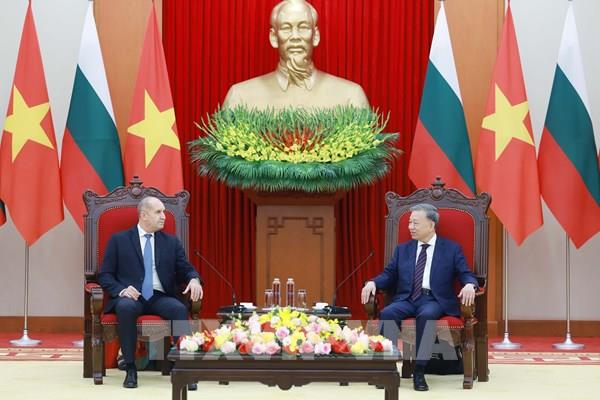 Tổng Bí thư Tô Lâm tiếp Tổng thống Bulgari Rumen Radev