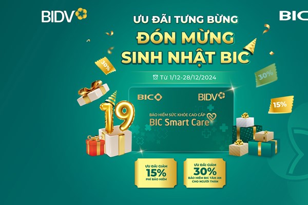 Nhiều ưu đãi khi tham gia bảo hiểm sức khỏe cao cấp BIC Smart Care