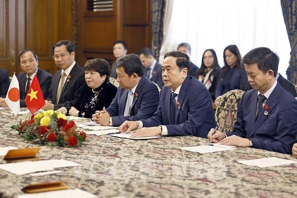 Chủ tịch Quốc hội Trần Thanh Mẫn hội đàm với Chủ tịch Hạ viện Nhật Bản