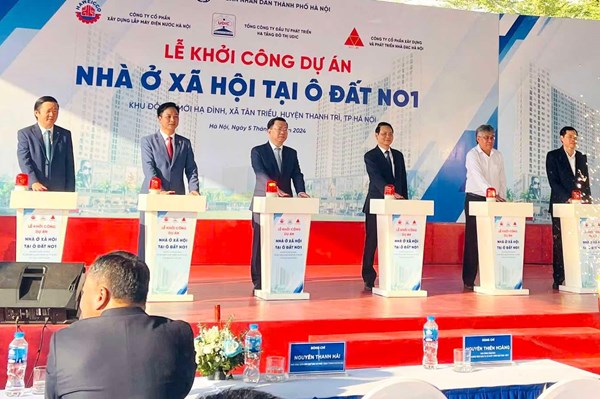 Khởi công xây dựng 440 căn nhà ở xã hội tại Khu đô thị Hạ Đình (Hà Nội)