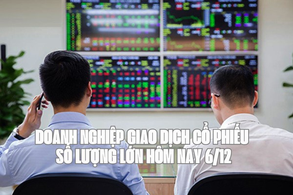 Tin chứng khoán: Doanh nghiệp giao dịch cổ phiếu số lượng lớn hôm nay 6/12