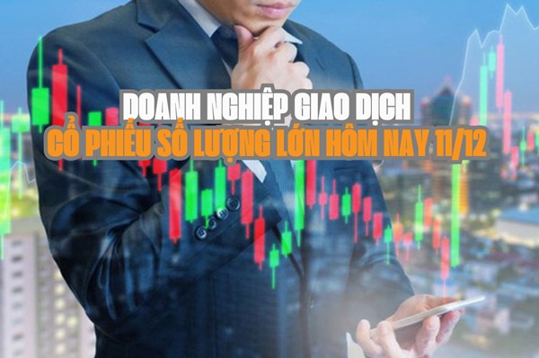 Tin chứng khoán: Doanh nghiệp giao dịch cổ phiếu số lượng lớn hôm nay 11/12