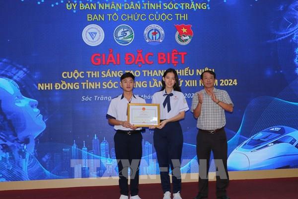 Sóc Trăng trao giải cuộc thi Sáng tạo thanh thiếu niên, nhi đồng