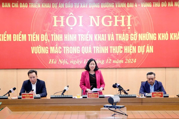 Giao tiến độ giải phóng mặt bằng dự án đường Vành đai 4 - Vùng Thủ đô