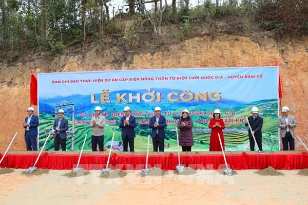 Khởi công dự án cấp điện cho 13 thôn bản khó khăn huyện biên giới Nậm Pồ