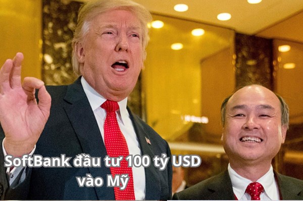 SoftBank đầu tư 100 tỷ USD vào Mỹ, tạo 100.000 việc làm