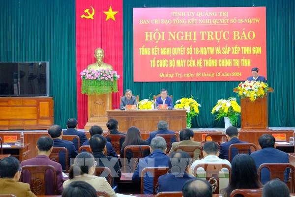 Quảng Trị hoàn thành tinh gọn bộ máy trước ngày 15/1/2025