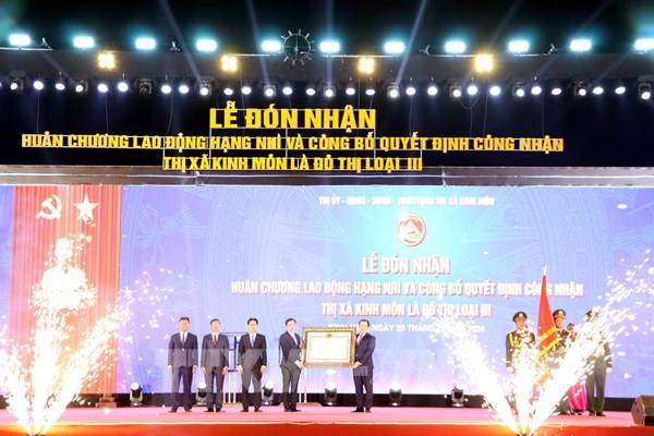 Hải Dương công bố quyết định công nhận thị xã Kinh Môn là đô thị loại III