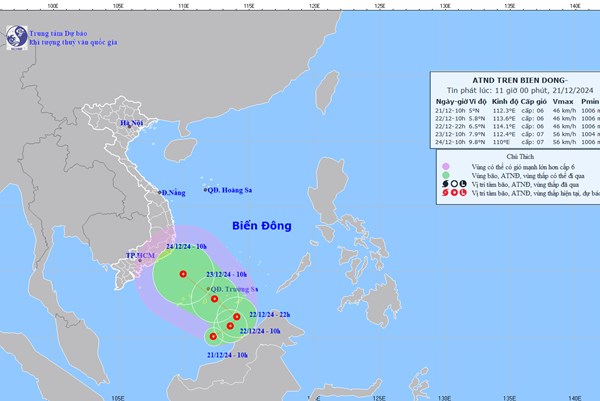 Ứng phó với áp thấp nhiệt đới trên Biển Đông