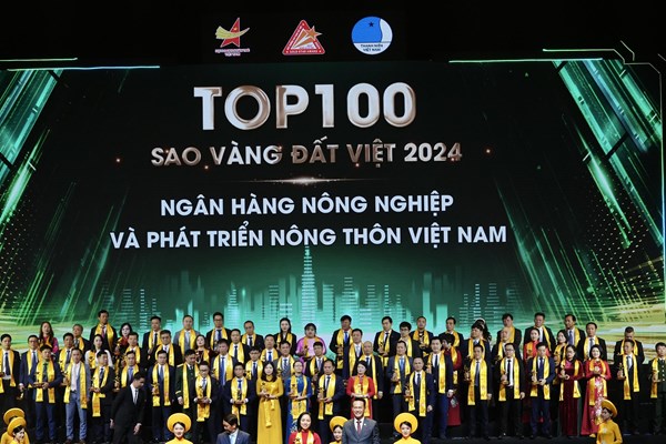 Agribank đạt Giải thưởng Sao Vàng đất Việt năm 2024