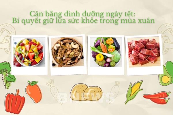Cân bằng dinh dưỡng ngày Tết: Bí quyết giữ lửa sức khỏe trong mùa xuân