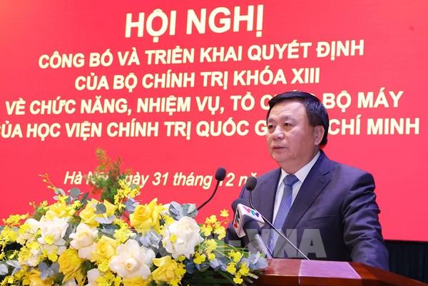 Học viện Chính trị quốc gia Hồ Chí Minh triển khai sắp xếp tổ chức bộ máy mới