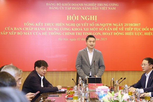 Đảng ủy Petrolimex quán triệt triển khai, tổng kết Nghị quyết số 18-NQ/TW 