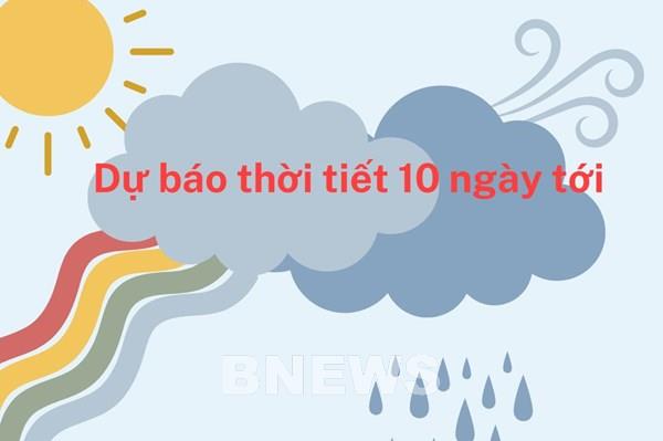 Dự báo thời tiết 10 ngày tới: Bắc Bộ có mưa rào rải rác, Nam Bộ nắng nóng