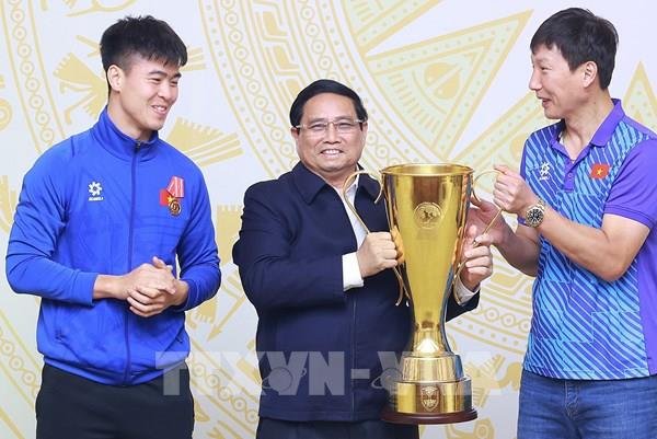 Thủ tướng gặp mặt, khen thưởng Đội tuyển Việt Nam - các nhà vô địch ASEAN Cup 2024