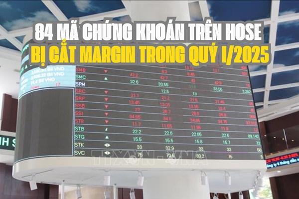 84 mã chứng khoán trên HoSE bị cắt margin trong quý I/2025