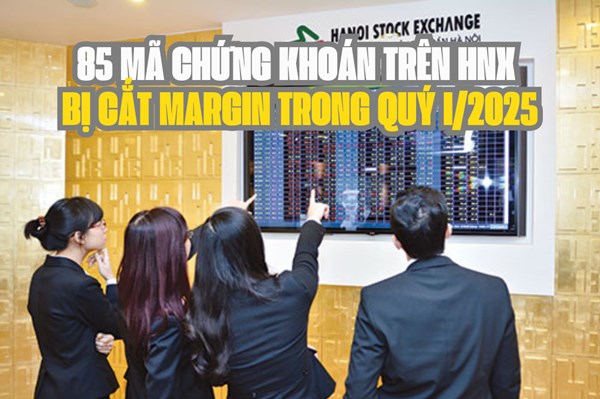 85 mã chứng khoán trên HNX bị cắt margin trong quý I/2025