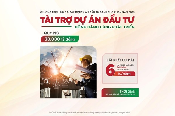 Agribank dành 5 chương trình tín dụng ưu đãi đặc biệt cho doanh nghiệp