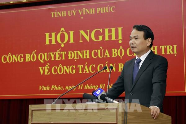 Đồng chí Đặng Xuân Phong được điều động, chỉ định giữ chức Bí thư Tỉnh ủy Vĩnh Phúc