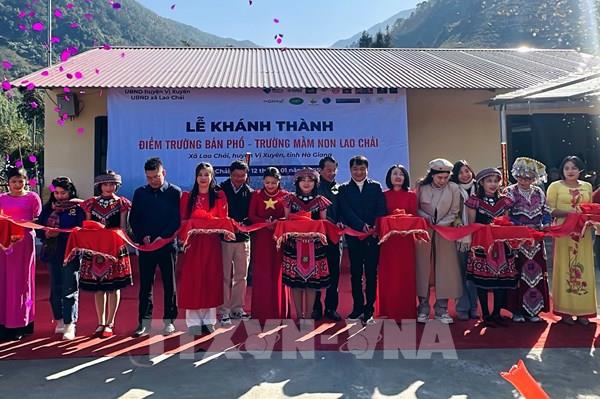 Khánh thành điểm trường ở xã vùng cao biên giới Hà Giang