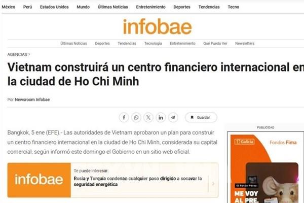 Truyền thông Argentina ca ngợi Việt Nam xây dựng trung tâm tài chính quốc tế