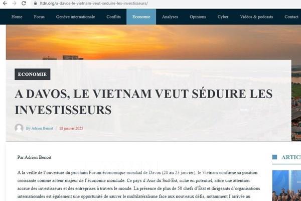 Truyền thông Thụy Sĩ đánh giá sức hút của môi trường đầu tư tại Việt Nam