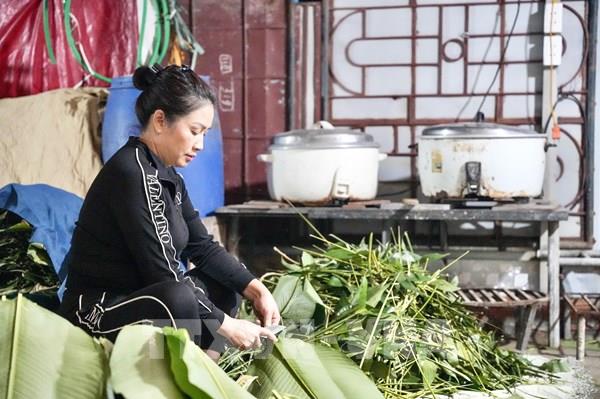 Thủ phủ bánh chưng vào vụ cao điểm sản xuất lớn nhất năm