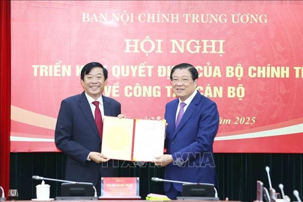 Ông Bùi Văn Nghiêm giữ chức Phó Trưởng Ban Nội chính Trung ương
