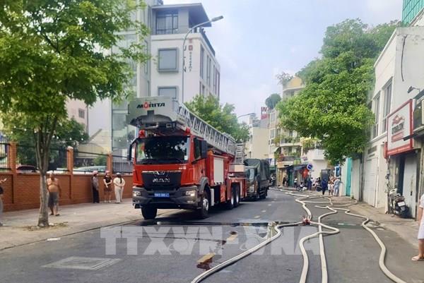 Cháy 7 căn nhà ở trung tâm Quận 1, Thành phố Hồ Chí Minh