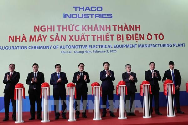 Thaco khánh thành nhiều công trình và xuất khẩu hơn 300 container hàng hóa