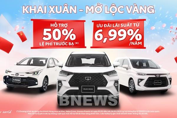Toyota Việt Nam ưu đãi 50% lệ phí trước bạ, cao nhất đến 33 triệu đồng