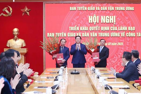 Ban Tuyên giáo và Dân vận Trung ương triển khai các quyết định về công tác cán bộ