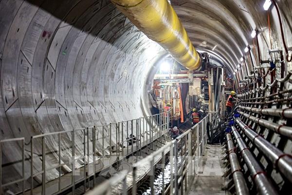 Cận cảnh robot TBM thứ hai đào hầm metro Nhổn - Ga Hà Nội