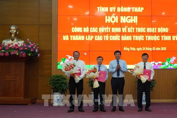 Đồng Tháp công bố Quyết định thành lập Đảng bộ các cơ quan Đảng