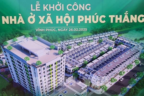 Vĩnh Phúc khởi công khu nhà ở xã hội 1,6 ha tại thành phố Phúc Yên