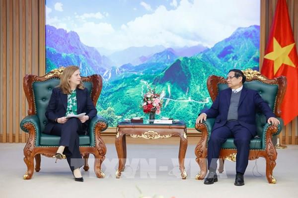 Thủ tướng Phạm Minh Chính tiếp Tổng Giám đốc Thương mại toàn cầu của S&P Global Ratings