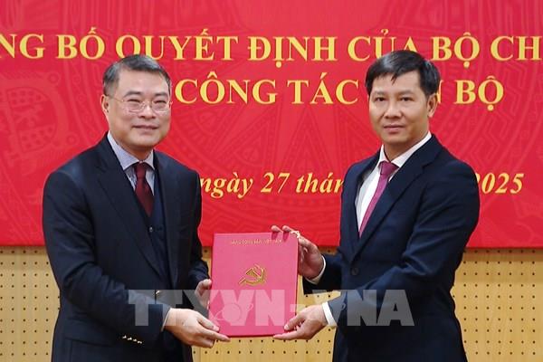 Điều động, bổ nhiệm đồng chí Nguyễn Thành Tâm giữ chức Phó Trưởng Ban Tổ chức Trung ương