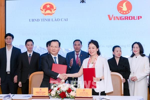 Tập đoàn Vingroup và tỉnh Lào Cai ký hợp tác toàn diện về chuyển đổi xanh
