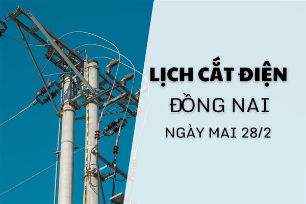 Lịch cắt điện Đồng Nai ngày mai 28/2 cập nhật mới nhất