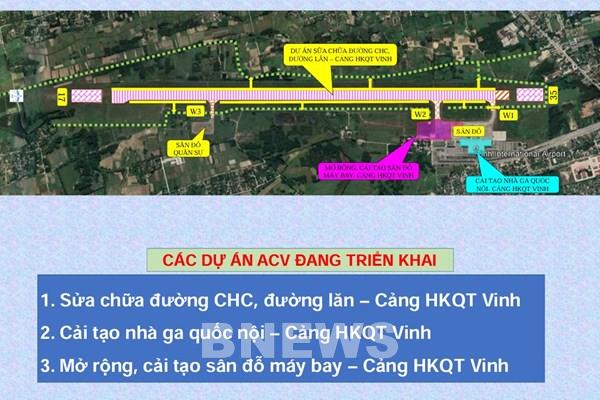 ACV đầu tư gần 1.000 tỷ đồng triển khai 3 dự án cải tạo sân bay Vinh