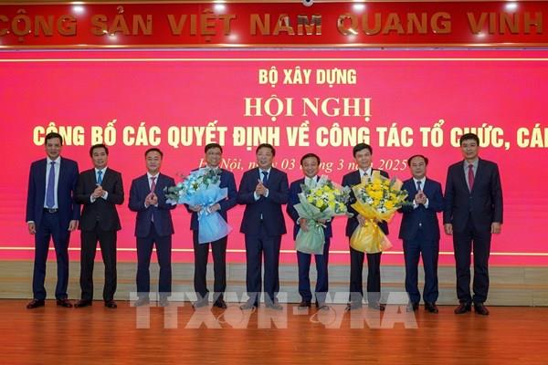 Bộ Xây dựng bổ nhiệm 146 chức danh lãnh đạo cấp trưởng, cấp phó