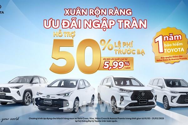 Toyota Việt Nam triển khai ưu đãi lớn cho khách hàng mua xe trong tháng 3/2025